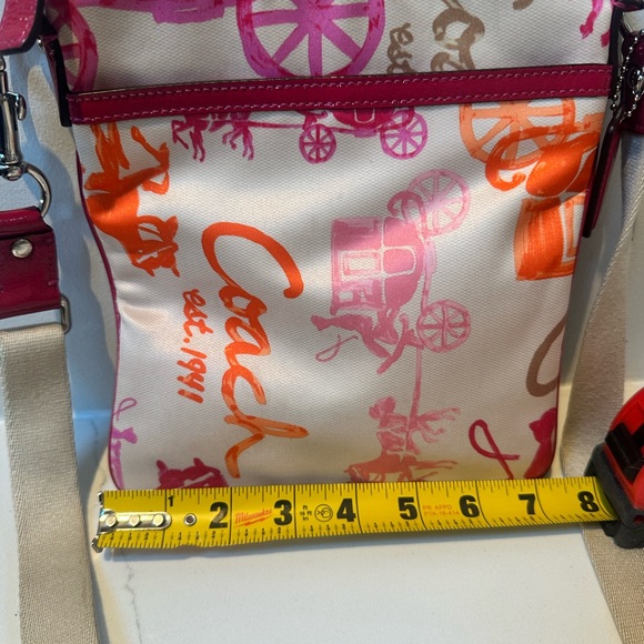 Coach Watercolor Print with  Horse & Carriage  Sateen Crossbody - Picture 8 of 9
